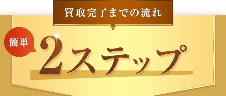 買取完了までの流れ2ステップ